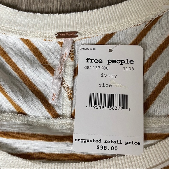 Free People Toosaloosa Thermal Shirt Ivory Medium - Picture 12 of 15